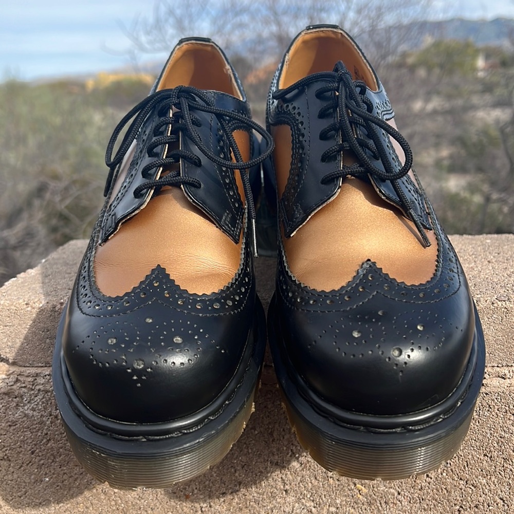 🏴 Dr. Martens MIE Vintage Platform 2-Tone Chunky Brogue Y2K Oxfords UK 7 - Picture 6 of 17